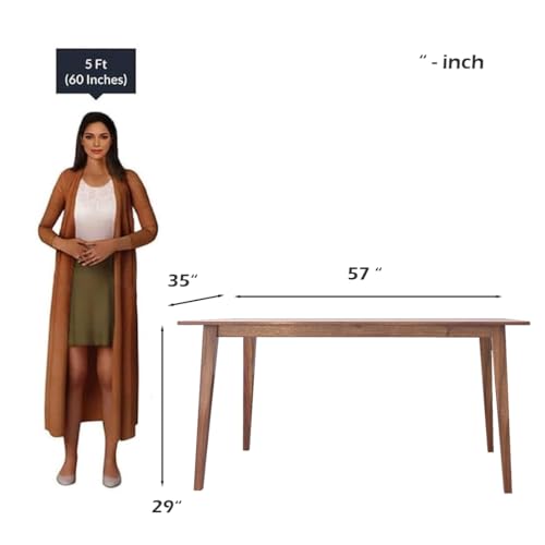 Image of DRIFTINGWOOD Atlantis Sheesham Wood Dining Table 6 Seater | Wooden Six Seater Dinning Table with Floral Cushion Chairs | Dinner Table 6 Seater | Dining Room Sets | Self Assembly, Honey Finish