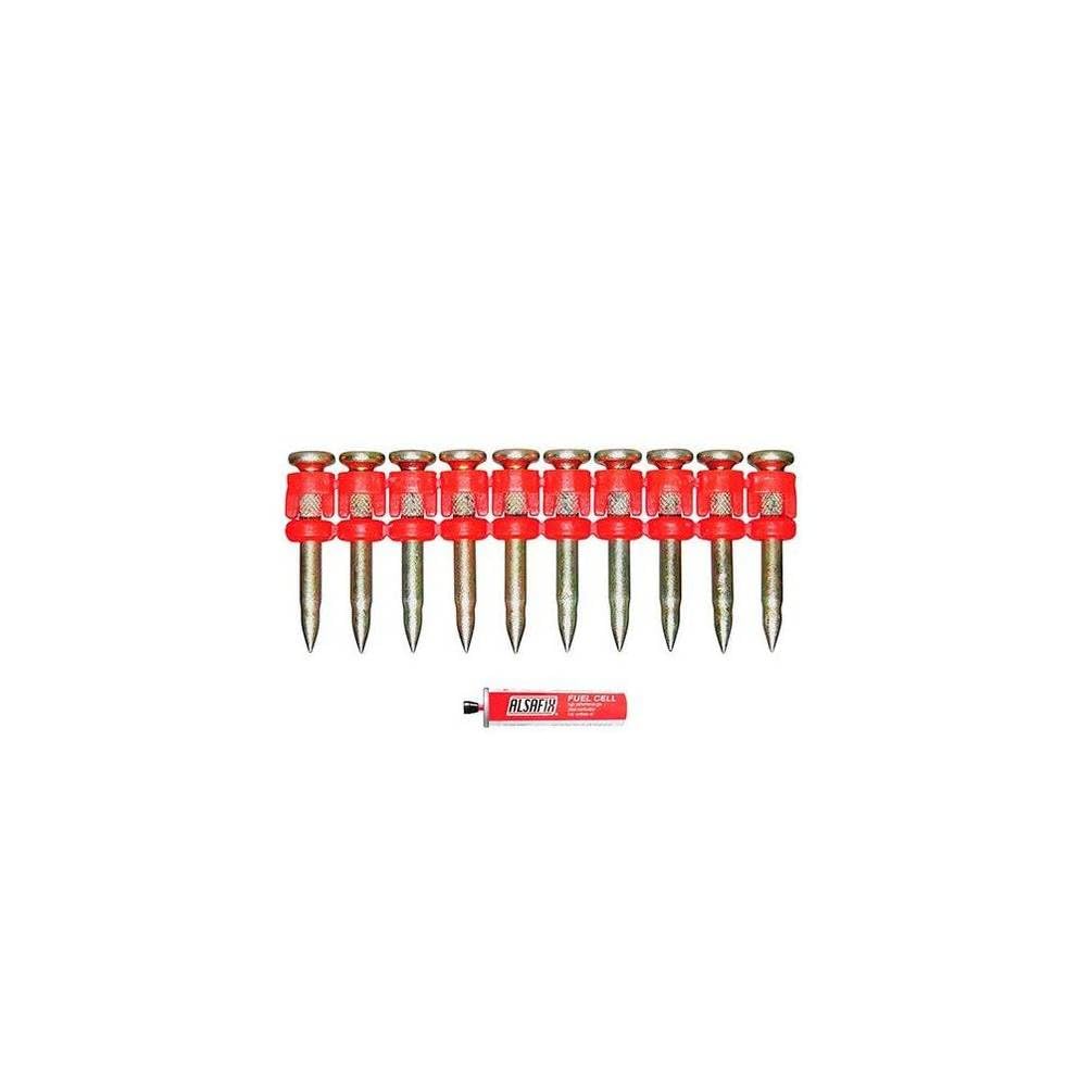800 clavos de hormigón C5-38 Xtra-Hard (Xh) - 38 mm + 2 cartuchos de gas C4 para clavadora Trak-It C5 - D-Work