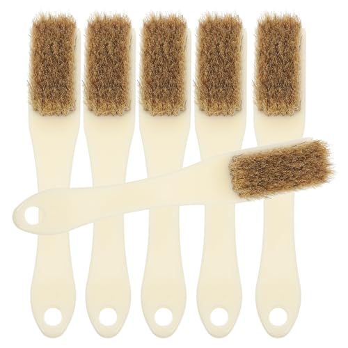 DIYEAH 6pcs Hard Bristled Crevice Cleaning Brush Set Mini Industrial Gap Scrub Brushes for Kitchen Bathroom Tile Grout Door Track Cleaning Tools