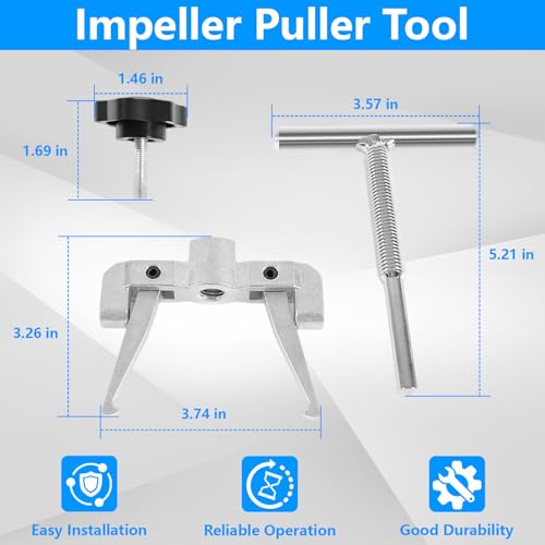 SIYOEN Impeller Puller Tool 660040-1 Fit for impellers 2-1/4\" to 2-9/16\" Compatible with Jabsco Pump #50070-0040 and #50070-0200 - Thumbnail 3