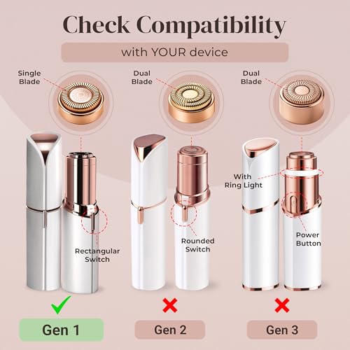 Image of Replacement Heads for Facial Hair Removal for Women, Generation 1, Set of 4