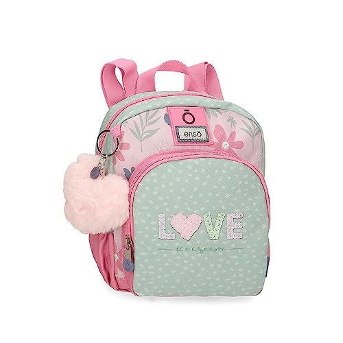 Enso Love Ice Cream Petit sac à dos Vert 19x23x8 cm Polyester 3,5L, vert, Talla única, Petit sac à dos
