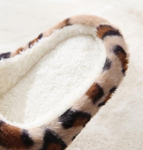 Women's Fluffy Slippers Soft Memory Foam Slip on Quiet House Suede Velvet Sole Cotton Shoes Indoor Warm Bedroom Shoes4