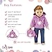 Emily Rose 18 Inch Doll Pink Hoodie Sweatshirt Outfit - Gift Boxed | USA Brand Casual Outdoor Clothes Set for 18