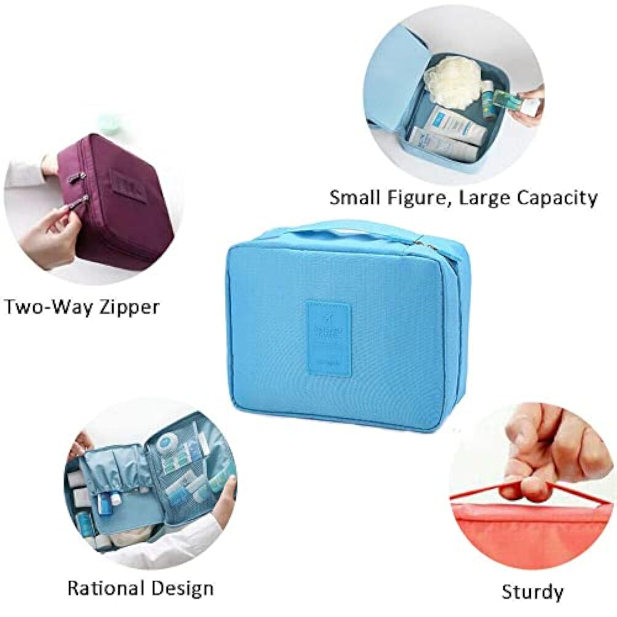 Foldable Travel Toiletry Vanity Bag Professional Cosmetic Bag