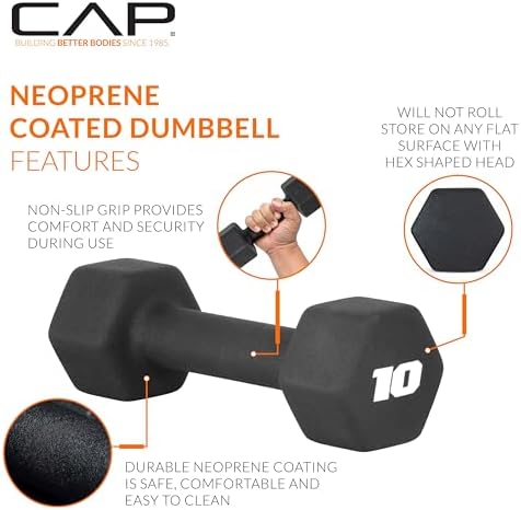 CAP Barbell Neoprene Dumbbell Weights Pairs & Sets | Multiple Colors - View 5