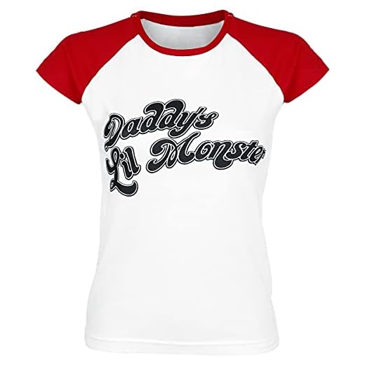 Suicide Squad Officiellt licensierad vara. Daddy's Lil Monster Baseball Girly Tee