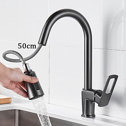 Mitigeur de cuisine pivotant 360° avec douchette extractible ergonomique - 3