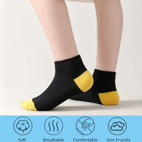 Image of EPEIUS Kids' Low Cut Ankle Socks Cotton Seamless Toe Sport Athletic Socks for Boys Girls White Black Navy 4 /8 Pack