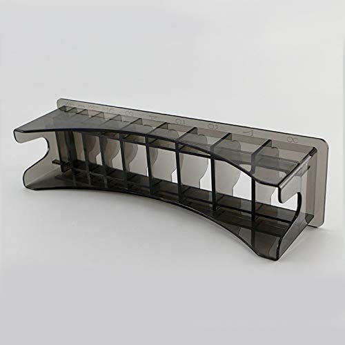 Zarsio Plastic Blade Organizer For 10 Blades, Limit Comb Storage Box Hair Clipper Guide Comb Storage Case (Gray) #TOP1