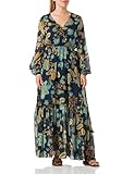 GUESS Damen Kleid, ORIANE Dress, W2BK25WEXJ2-P7CG, Blumenmuster, blau/Grün, M