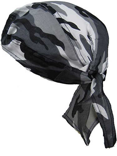 wendywwoo Bandana pañuelo para la Cabeza pre Atada Gris Camuflaje Urbano