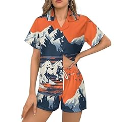 White Broncos Horses Sunset