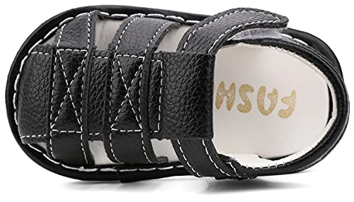 Baby Boys Girls Squeaky Sandals Summer Closed-Toe Anti-Slip Premium Rubber Sole Toddler First Walkers Shoes3