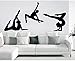 Gymnastique Fille Danse Studio Stickers Muraux 42X95 Cm Maternelle Salon Chambre Décoration Amovible Vinyle Stickers