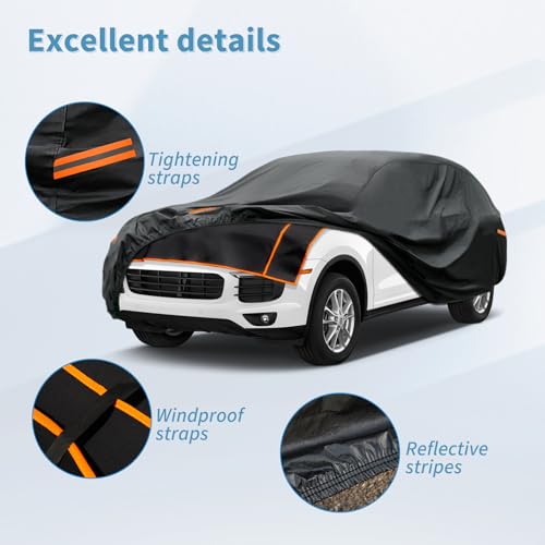 Image of Kayme Hail Protector Car Cover, Anti Hail Multilayer Thickened Full Car Cover,Outdoor Waterproof All Weather Custom Fit Porsche Cayenne, BMW X5, Toyota 4Runner, Toyota Highlander etc
