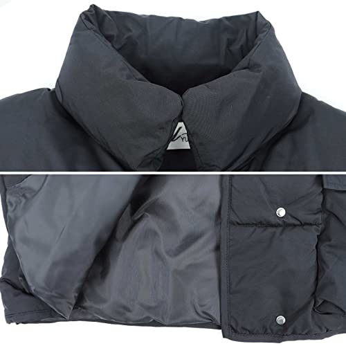 Arssm Womens Puffer Vest Sleeveless Button Stand Collar Padded Drawstring Bodywarm Padded Casual Lightweight Jacket(Black-Xl) #TOP6