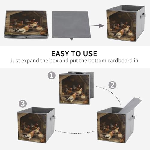 Bac de rangement vêtement pliable imprimé ferme pour placard
