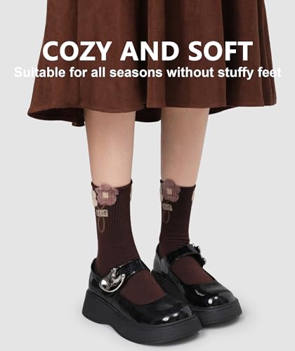 Image of IIG 5 Pairs Womens Novelty Cute Crew Socks Colorful Funny Ankle Socks Gifts for Womens Socks