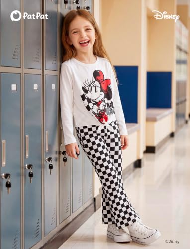Image of Disney Girls Outfits Long Sleeve Knot Front Shirt Flare Pants 2PC Clothes