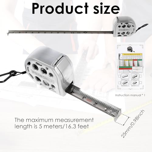 Cinta métrica retráctil de acero inoxidable 5 m miniatura 6