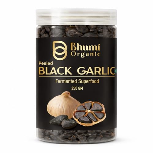 Bhumi Organic Ready To Eat Peeled Natural Black Garlic Cloves (250 gm)