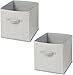 InterDesign Chevron Fabric Closet/Dresser Drawer Storage Organizer, Cube for Toys, Sweaters, Accessories - Set of 2, Taupe/Natural