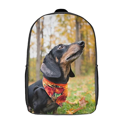 Sac à dos imprimé en 3D chien avec bretelles confortables et grand format