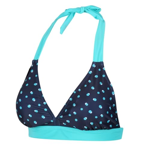 Regatta Women's Flavia Bikini Top, XS, Strong Blue, Stretch, Halter Neck