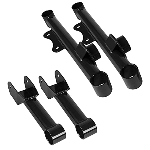 Instyleparts Rear Upper and Lower Control Arm Kit - Made For And Compatible With 1979-2004 Mustangs Black Tubular
