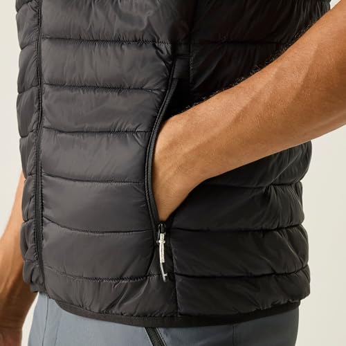 Regatta Herren Outdoorweste Steppweste Weste Hillpack II, Farbe:Schwarz, Artikel:-800 Black, Größe:XL