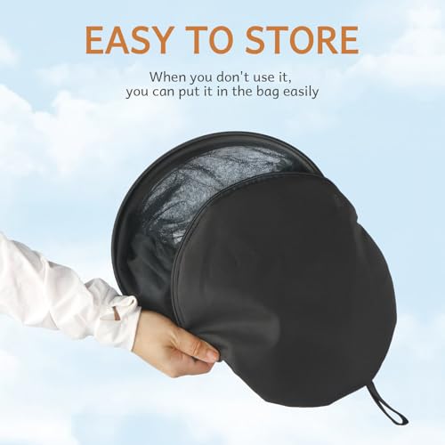 BEBONO Mosquito Net Cover for Pack N Play, Netting Cover with 2-Way Zipper, Keep Cats Out, Black