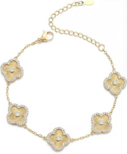 Billet-doux Sunburst Textured Clover Bracelet