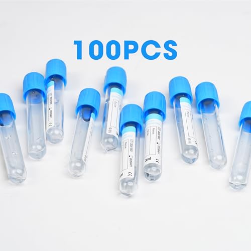 Vacutainer Blood Collection Tubes 3ml Lab Vacuum PT Tube for Pet Animals Veterinary Lab Supplies 100 Pcs Wrap Packaging
