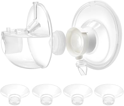 Full Replacement Parts Kit for Momcozy M5 Wearable Breast Pump, Includes 24mm Collection Cups, Silicone Diaphragms, Duckbill Valves, 15/17/19/21mm Flange Inserts, BPA-Free