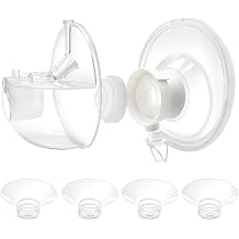 Complete Accessories Replacement Parts Set for Momcozy M5 Breast Pump Portable Electric Breast Pump Accessory Kit Including Silicone Membrane Duckbill Valve Milk Collector Cup and Flange Inserts
