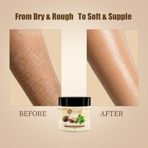 Image of Naturalis Shea Butter | Unrefined Shea Butter with Geranium Essential Oil 200gms | Body Butter | Deep Hydration, Soft Skin, Nourished Glow & Smooth, Revitalized Skin