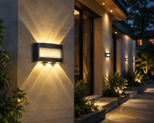 Image of FILLISKA LED Indoor UP Down Wall Light, Warm White Colour with Shockproof Alluminium White Body (6 LED Black-279B)
