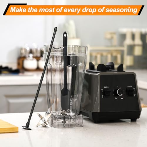 Dunkive Blender Spatula Set, Under Blade Bottle Scraper and Jar Scraper Blender, Reusable High Heat for Jar, Bottle, et