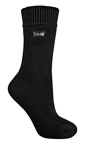 THMO - Damen Winter Warm Thermosocken mit Komfortbund Ohne Naht (37-42 Eur, 25 Black) Cover