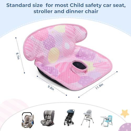 Image of COOLBEBE Car Seat Protector for Potty Training, 2 Pack Dry Waterproof Car Seat Liner Toilet Training for Baby Toddler, Piddle Pads Cover Car Seat Pad for Strollers & Carseat (Pink,2PC)