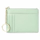 FIBOUND 1 Tarjeteros Mujer Delgados con Bolsillo para Monedas - Cartera Compacta de Bolsillo Delantero - Diseño Minimalista con Almacenamiento para Efectivo y Crédito