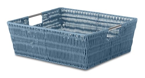 Image of Whitmor Rattique Shelf Tote Berry Blue, 6 Pack