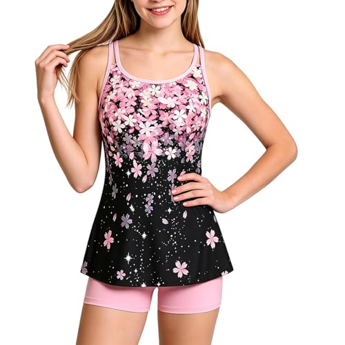 Tankini niña top sin mangas y braguita playa juvenil