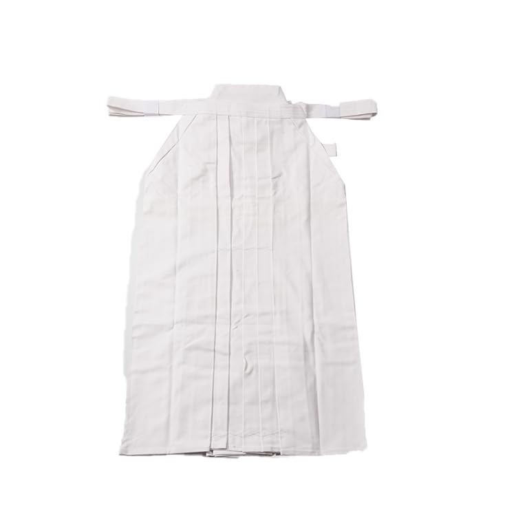 EKENDOCOM 11000# white bleached Kendo hakama - 100% cotton all size japanese kendo uniform bottom kendo training (170/5'7''/26#)