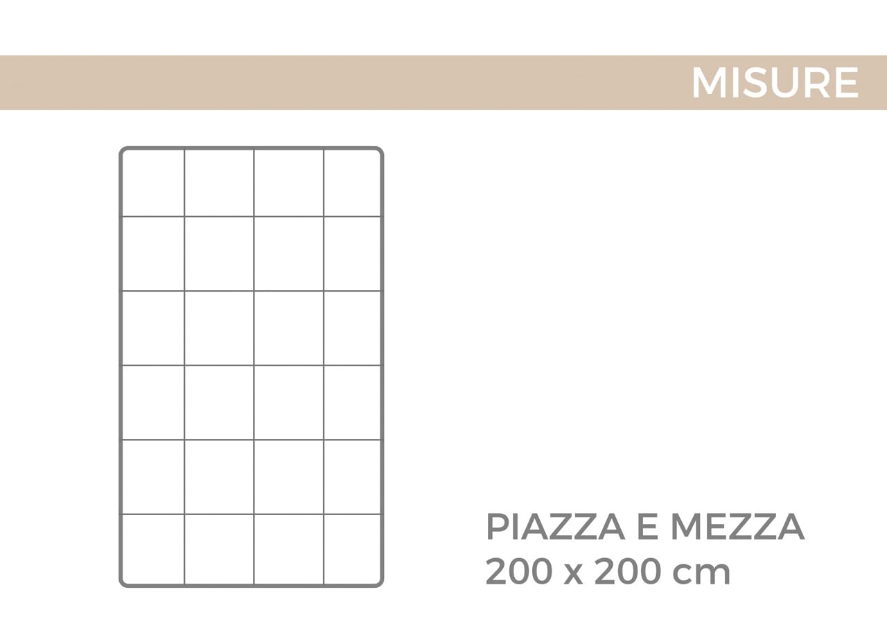 BIANCHERIAWEB Interno Imbottitura Piumino Invernale 300gr/mq in Piuma D'Oca Bicolor 1 Piazza e Mezza Tortora-BX