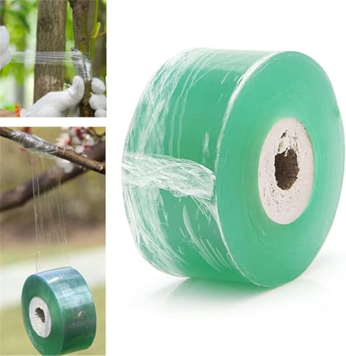 lfdhcn Ruban de greffage extensible biodégradable pour plantes et arbres fruitiers, vert, 3 cm x 100 m