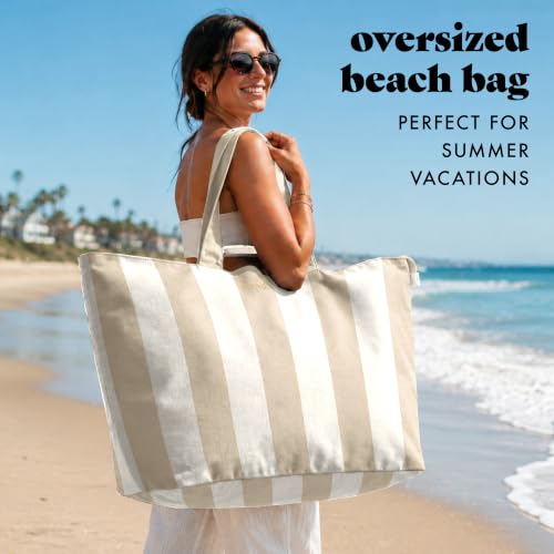 Image of Fit & Fresh All The Things XL Beach Bag for Women, Oversized Travel Tote