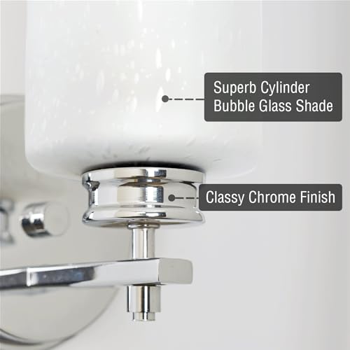 Image of Kira Home Phoebe 8 inch Modern Industrial Wall Sconce for Bathroom Vanity