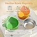 ENERGEVITY Suction Bowls Set for Baby Feeding，Silicone Suction Baby Bowl and Food-Grade 304 Stainless Steel Bowl with Fork and Spoon,Dishwasher Safe (Little Frog)